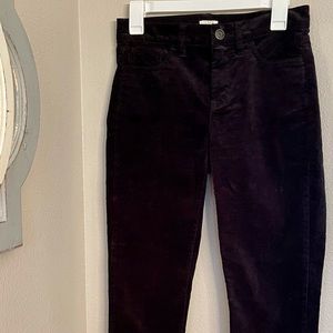 JCrew “stretch” Velvet Pants